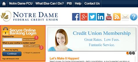 notre dame federal credit union login.